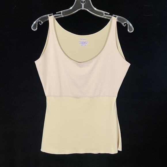Spanx Shapewear Nude Tank Top Tummy Control Scoop Neck L - Picture 1 of 3